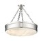 Z-Lite Anders Semi Flush Mount, 3-Light, 22 In.W x 21.25 In.H, Polished Nickel/marbling 1944SF22-PN-LED - alternate 5